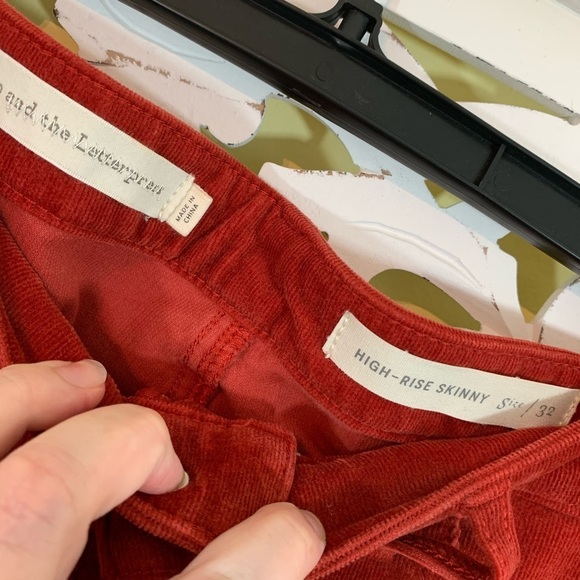 Anthropologie Pilcro Orange Rust High Waist Cords - Picture 4 of 6